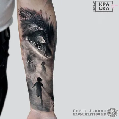 Купить постер (плакат) Girl: Dark Tattoo — Девушка: Черно-Белые Татуировки