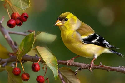 Чиж (Carduelis spinus). Птицы Казахстана.