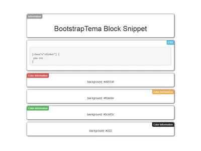 Блоки с наклейками / Блоки / Сниппеты Bootstrap | BootstrapТема