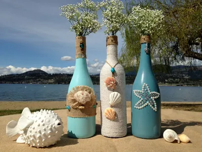 75 идей декора бутылок шпагатом своими руками: фото, видео