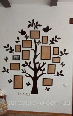 Семейное дерево на стену своими руками - 64 фото