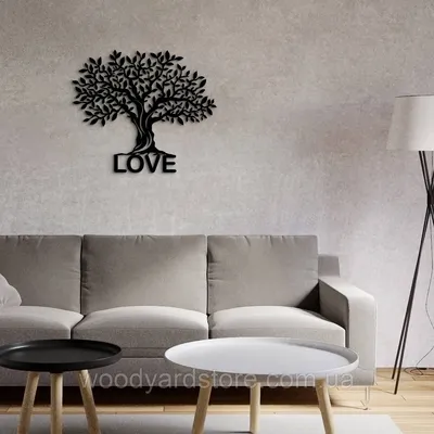 Декор стен, картина лофт \"Семейное дерево LOVE\", панно деревянное модульное  для дома, 20x23 см (ID#1964954664), цена: 439.20 ₴, купить на Prom.ua