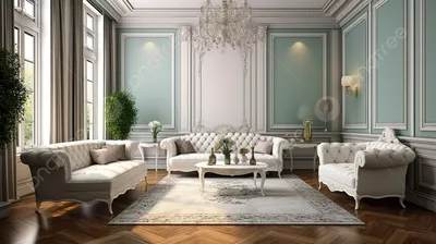 декор интерьера гостиной в классическом стиле в 3d визуализации, роскошный  интерьер, интерьер отеля, роскошная гостиная фон картинки и Фото для  бесплатной загрузки