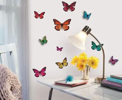 3D бабочки для декора 12 шт, ажурные наклейки - бабочки на стену, бабо: 70  грн. - Интерьерные аксессуары Херсон на BON.ua 93246508