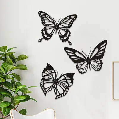 Бабочки декор 3D | Серебро (ID#1801248041), цена: 75 ₴, купить на Prom.ua