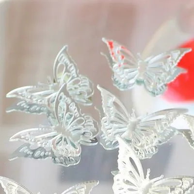 3D Бабочки объемные пастельные
