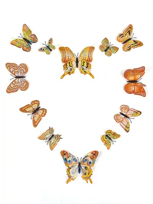 3 шт. Настенный декор в виде бабочки, металлическая бабочка, Настенный декор,  3D бабочка, настенное искусство, металлическая бабочка, полый Настенный  декор, пружинный Железный | AliExpress