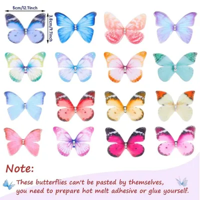 Бабочки 3D объемные розовые