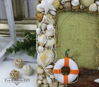 Из горстки морских ракушек может получиться стильный интерьерый декор!  Делюсь идеей! | DIY Eva-Konfetti | Дзен