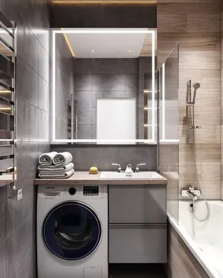 Дизайн маленькой ванной комнаты: 115 фото идей оформления