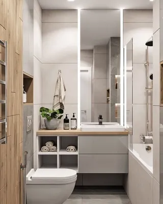 3D дизайн маленькой ванной комнаты 2,0x2,0м (проект 2)
