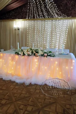 Оформление свадебного зала, декорирование стола и красивые декорации - 24  фото