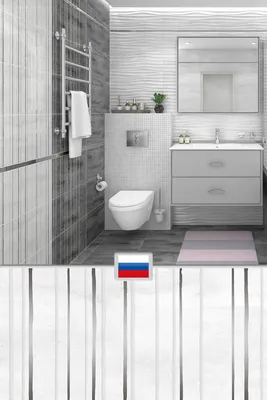 Отзыв: современный дизайн интерьера ванной комнаты под мрамор с декором