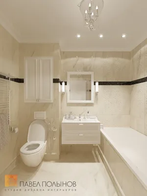Дизайн ванной комнаты 5м2 с туалетом и ванной (плитка под камень, белый  мрамор) - готовые идеи Cersanit