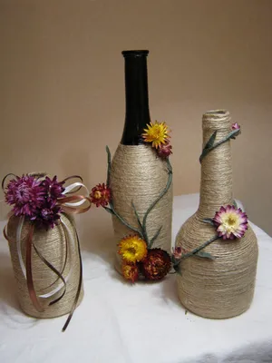 2 ideas for decorating glass jars / DIY glass jar vase - YouTube