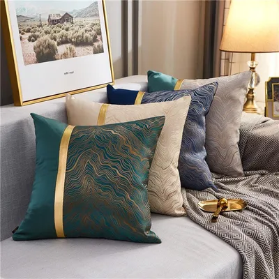 Купить 2021 модный скандинавский роскошный декоративный домашний чехол для  подушки, наволочка для дивана, наволочка для сиденья автомобиля,  королевские шелковые наволочки 45x45 см | Joom