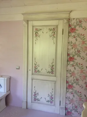 Розовый декупаж | Покраска межкомнатных дверей, Отделка дверей, Декупаж