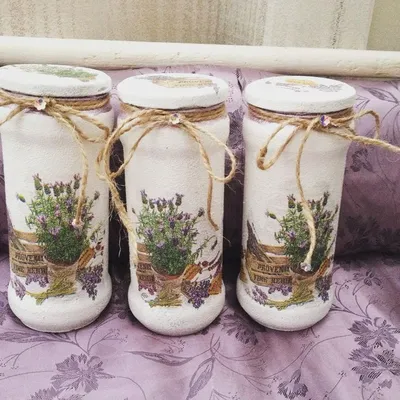 Набор баночек для чая, специй выполнен в стиле \"Прованс\"  #decoupage#handmade#сделаносвоимируками#подаркиручнойработы#декупаж#декупажхарьков#дек…  | Potes, Artesanato