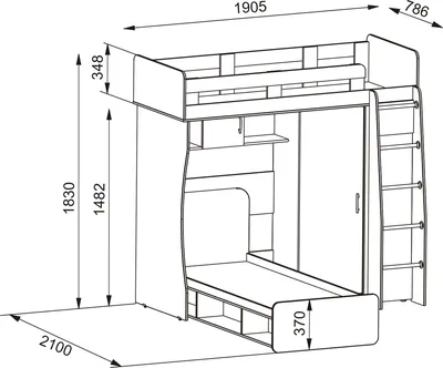 Двухъярусная кровать, сборка по чертежам.