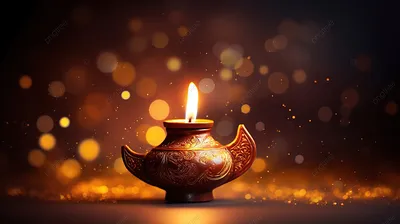 Счастливый Фестиваль Дивали С Масляной Лампой Дивали Diwali Праздник  Bacground С Дия Лампы — стоковая векторная графика и другие изображения на  тему Дивали - iStock