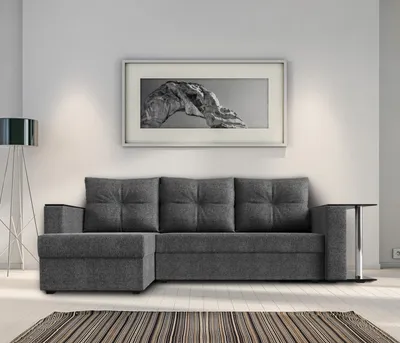 Угловой диван Атланта лайт, рогожка, левый угол купить со скидкой 20 % в  интернет магазине с доставкой в Краснодар и край и сборкой