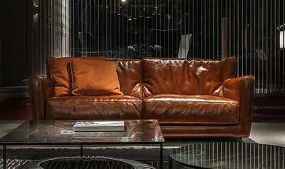 Трехместный диван с отделкой стежкой капитоне, Baxter - Мебель МР