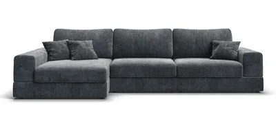 Угловой диван BOSS 3.0 XL велюр Monolit синий: описание, характеристики,  цена на официальном сайте Много Мебели