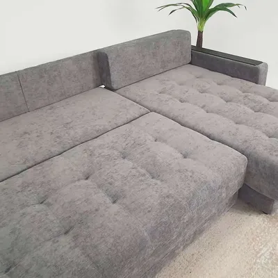 Угловой диван BOSS 3.0 XL шенилл Soro грей: описание, характеристики, цена  на официальном сайте Много Мебели