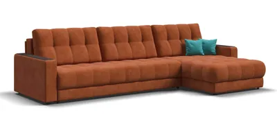 П-образный диван-кровать СОтА-50 шенилл бежевый (правая оттоманка) • «СОтА»  - фабрика мягкой мебели №1 в ДНР