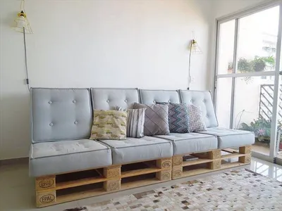 Диван из поддонов pallet sofa СТРОИМ ДЛЯ СЕБЯ - YouTube