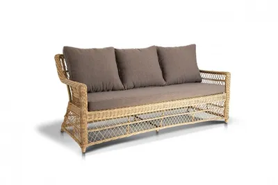 Купить диван четырехместный модульный серии беллуно серо коричневый из  искусственного ротанга в Москве