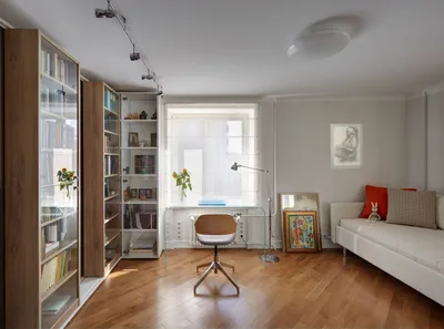 Стильный интерьер с атмосферой Парижа в двушке 44 кв. м для семьи из 6  человек