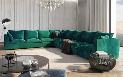 Модульный диван в интерьере гостиной – Фото идеи оформления