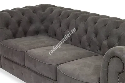 3-местный диван из искусственной кожи большой черный CHESTERFIELD  (ID#1458068938), цена: 33893 ₴, купить на Prom.ua