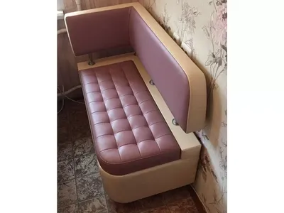 Кухонный диван Секрет-4 со спальным местом прямой (Рогожка светлая/Брауни  капро) купить в Хабаровске по низкой цене в интернет магазине мебели