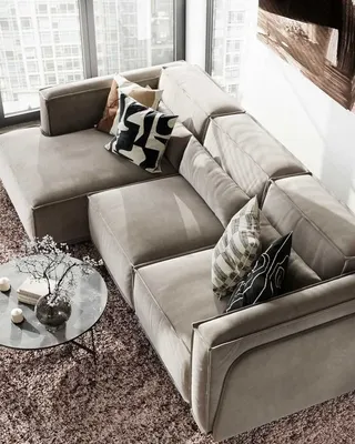 Классический диван в американском стиле Майк с мягкими подушками