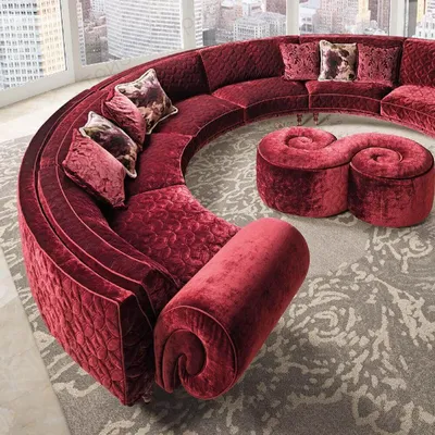 Полукруглый диван BellaVita Luxury от Halley из Италии - купить в Москве в  салонах ТРИО-Интерьер