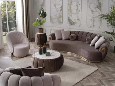 Полукруглый диван для гостиной купить в Москве и регионах по выгодной цене  - Фабрика \"Гливер\"