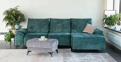 Модульный диван «Джефферсон» рогожка синий купить от 210592 руб. в  интернет-магазине Фабрики PUSHE в Москве