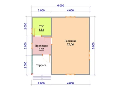 Уютный дизайн зоны отдыха в доме 6 на 8