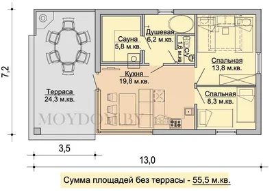 Комфортный дизайн гардеробной комнаты в доме 6 на 8