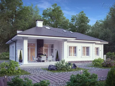 Современный дизайн кухни в доме 6 на 8