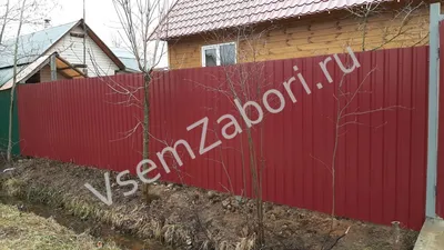 Фотографии профнастила в дизайне забора и дома в формате WebP