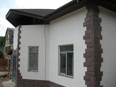Картинка дома из фасадных панелей с огромной гостиной