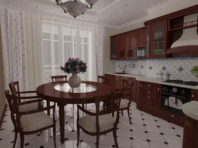 Картинка классического дома с большим количеством деталей