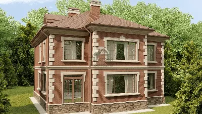 Кирпичный дом с балконом: фото идеи