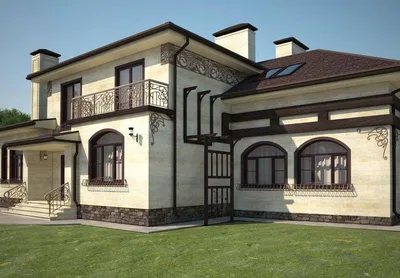 Изображение дома с просторной парковкой и гаражом