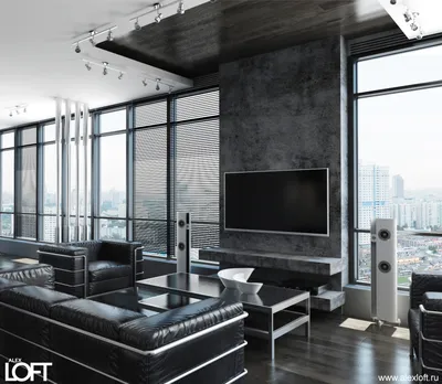 Кухня совмещенная с гостиной в стиле Хай-тек — Roomble.com