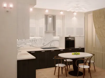Просторная кухня в современном дизайне