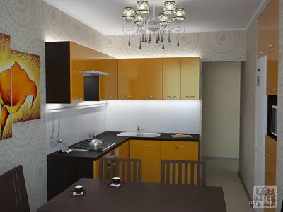 Картинка кухни в панельном доме с металлическими фасадами